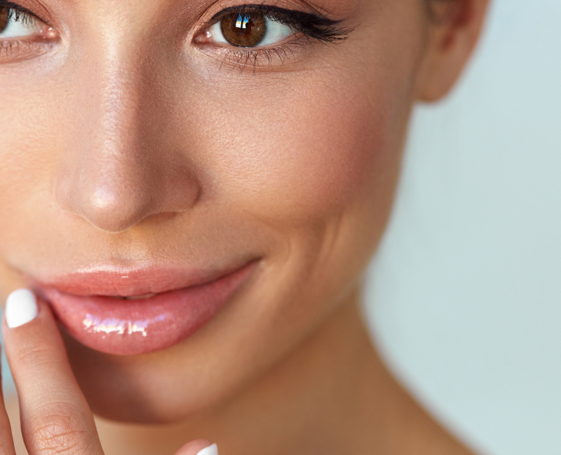 close up image woman smiling