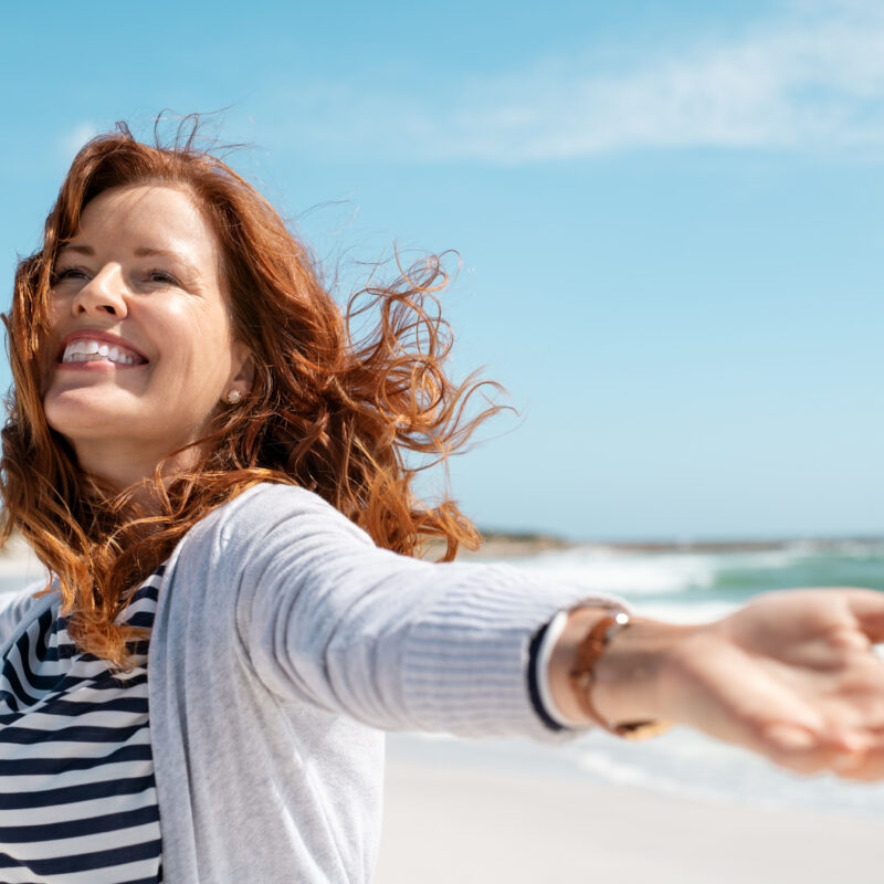 woman on beach