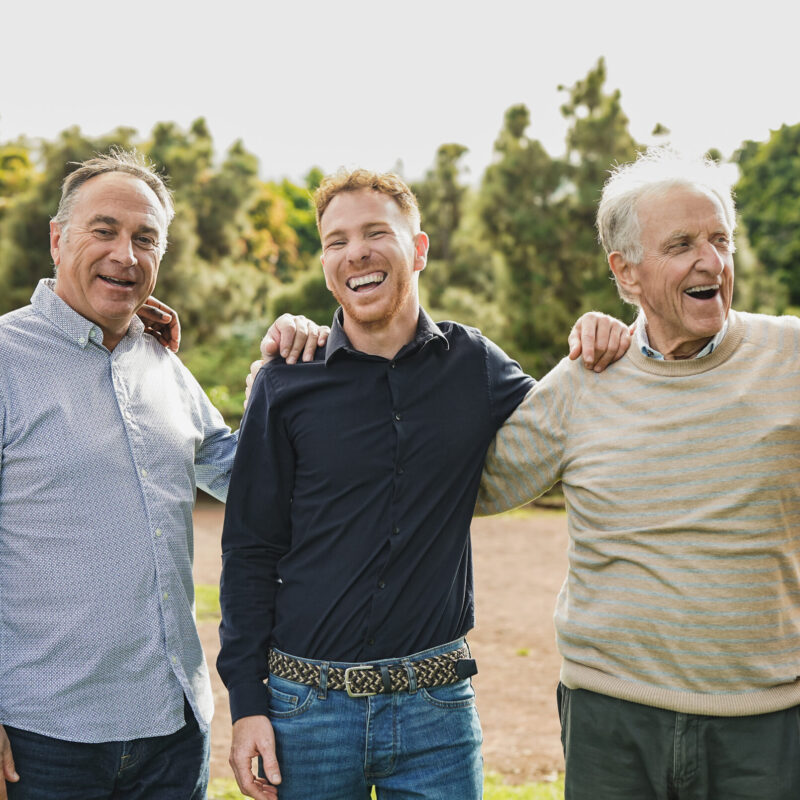 Group of men laughing